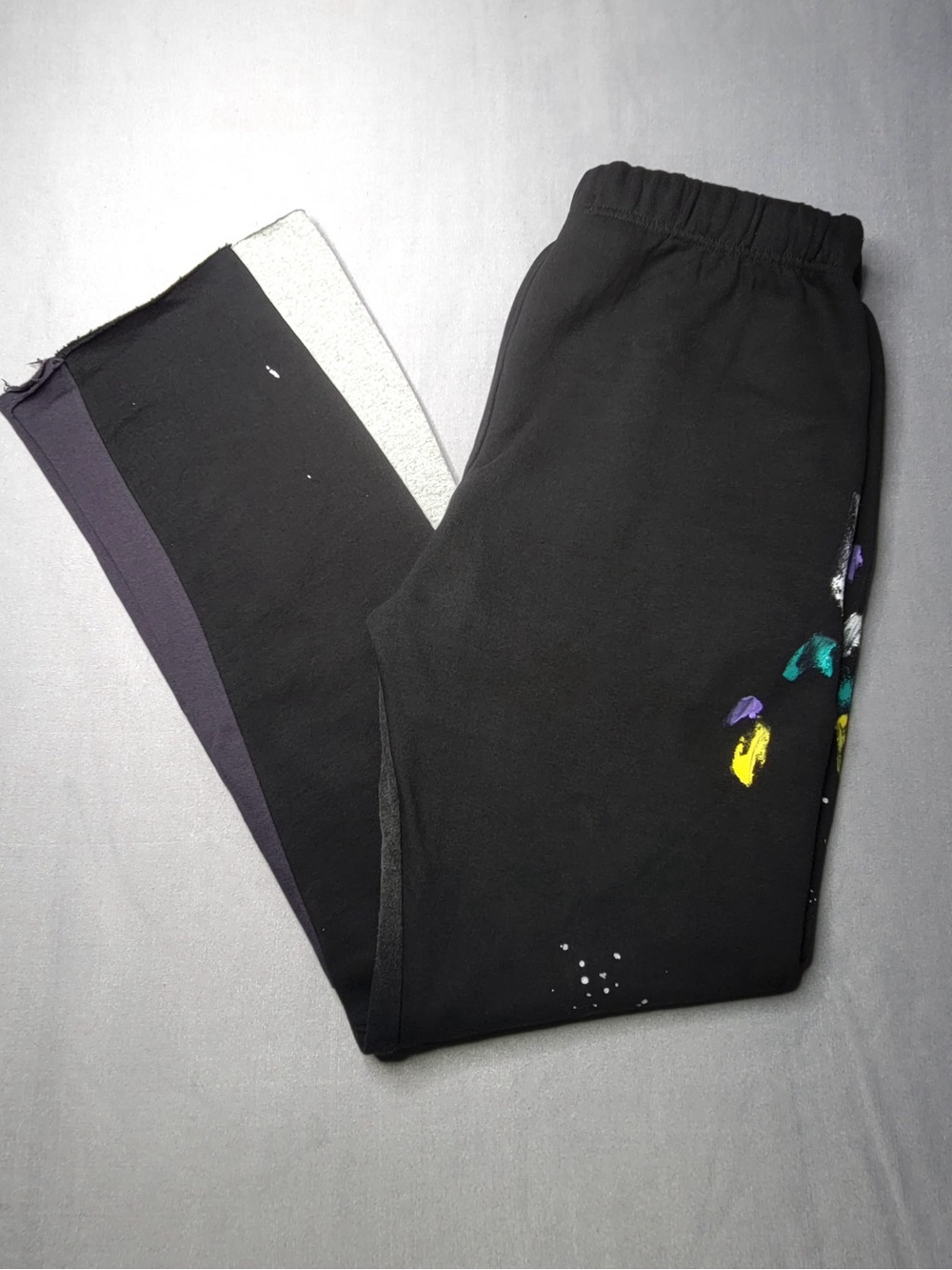 MNML mens pans splatter slight flare draining jogger color black size XL